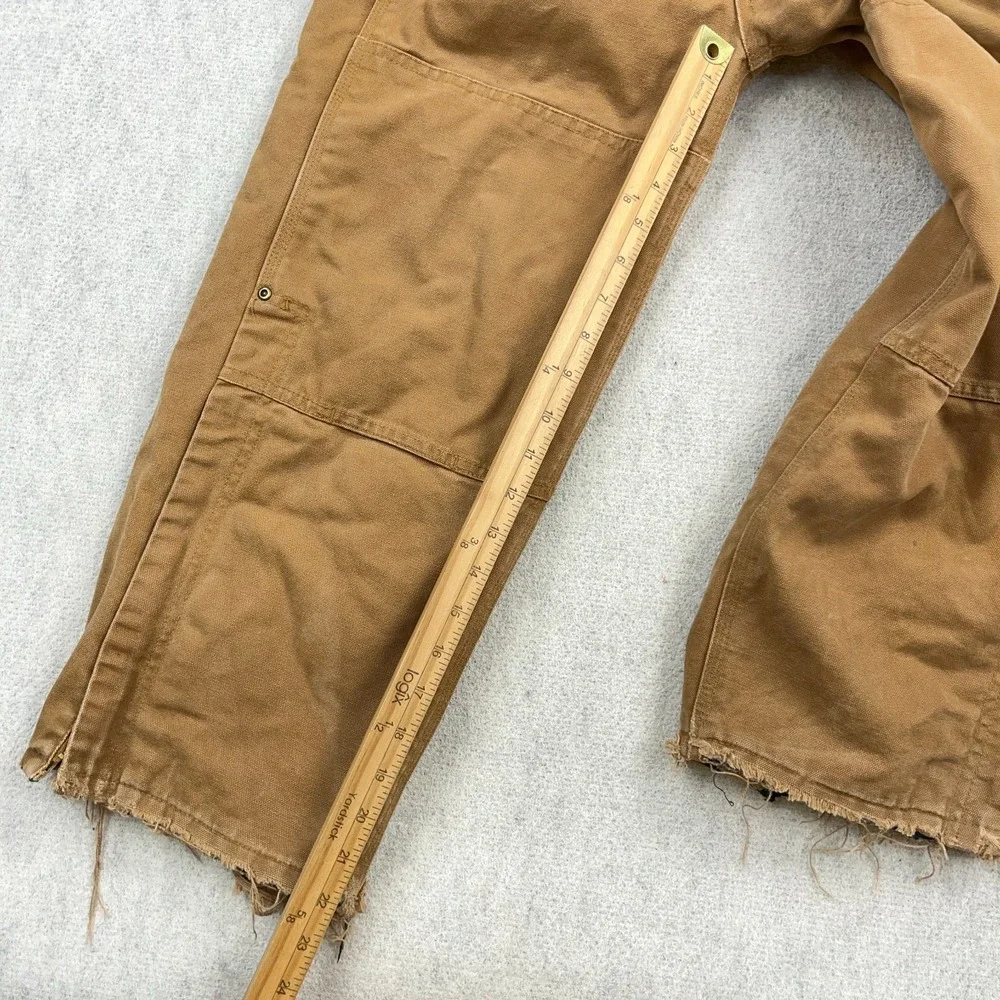 Carhartt  Bibs Youth‎ 10 Insulated Overalls Duck Tan Canvas Double Knee 30x22